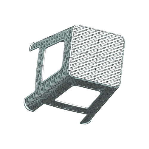 New design plastic rattan stool mould