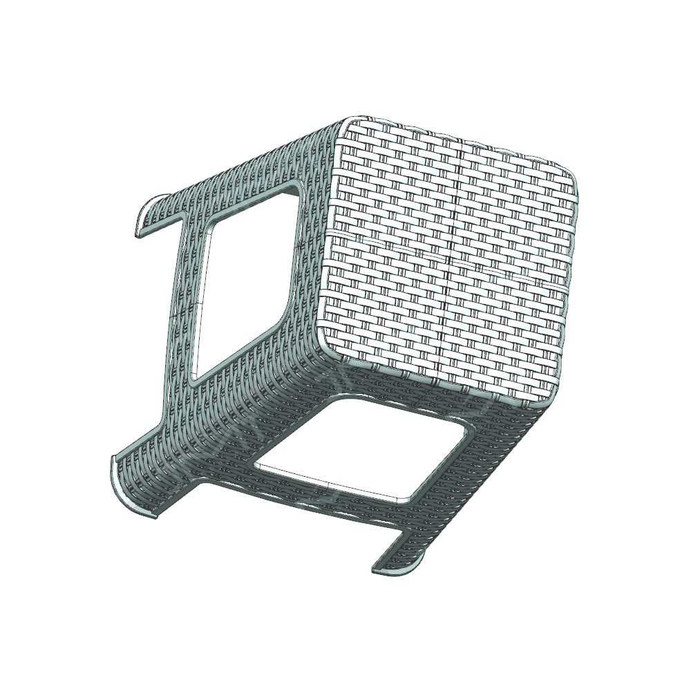 New design plastic rattan stool mould
