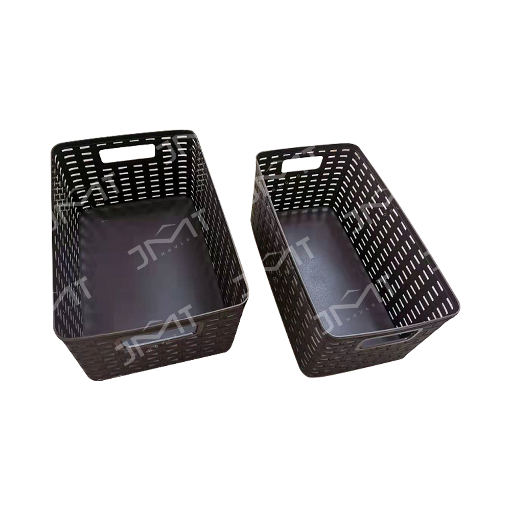 Rectangular grid rattan basket plastic mould