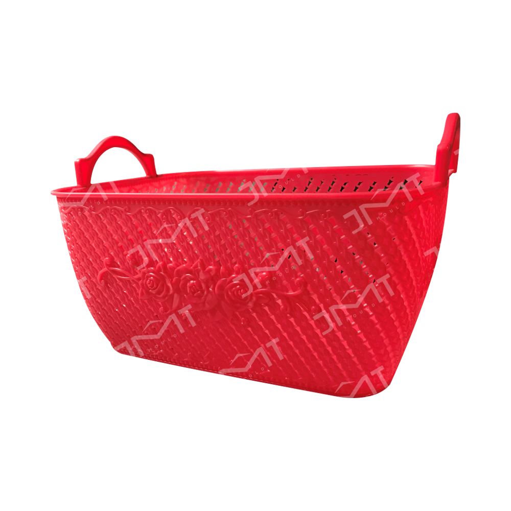 Rectangular handle rattan basket plastic mould